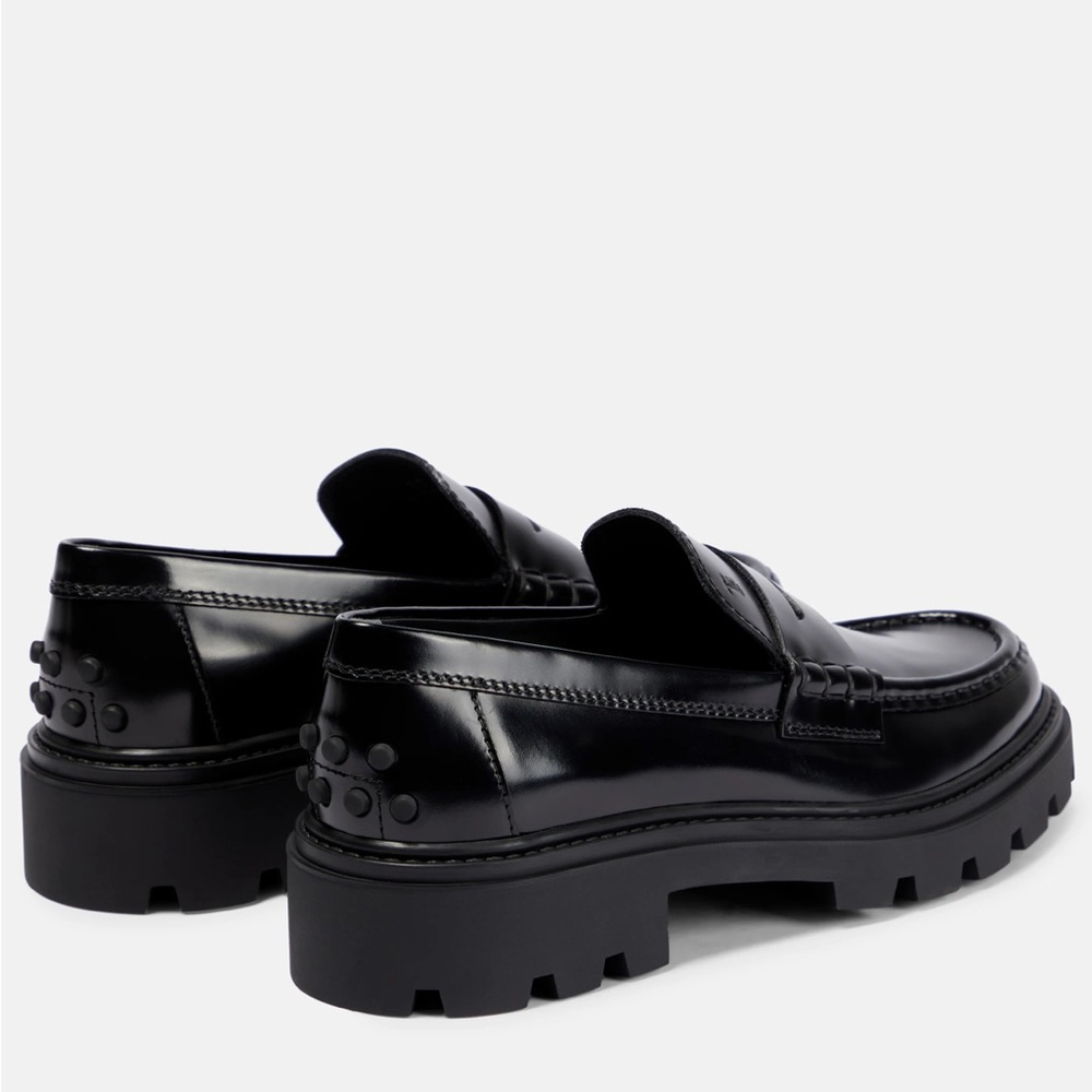 NIB Tod’s Gomna Pesante glossed leather loafers moccasins - Picture 2 of 15